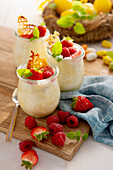 Bavarian cream with berries from the jar