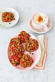 Breakfast biscuits with strawberries