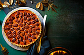 Pumpkin Cheesecake Pie with Pecans