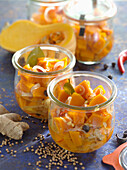 Spicy pickled pumpkin