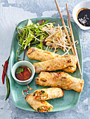 Vietnamese spring rolls with vegetables