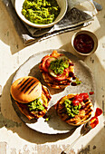 Pakistani spiced lentil and potato kebab burger