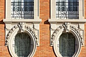 Frankreich,Meurthe et Moselle,Nancy,Art-Déco-Fassade eines Wohnhauses im Boulevard Albert der Erste