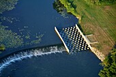 France,Sarthe,Solesmes,Crossing,Fish Passages (aerial)