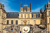 Frankreich,Seine et Marne,Schloss von Fontainebleau,die Treppe im Hufeisen