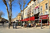France,Bouches du Rhone,Aix en Provence,cours Mirabeau,main avenue,Roi Rene cafe