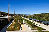 France,Seine Maritime,Rouen,gardens of the newly developed left bank quays