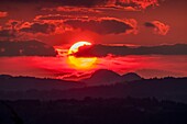 France,Ardeche,Saint Agreve,sunset on the Meygal massif,Sucs area