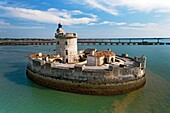 Frankreich,Charente-Maritime,Bourcefranc-le-Chapus,Fort Louvois,der Bau von Fort Louvois oder Fort Chapus wurde von 1691 bis 1694 nach den von Vauban neu definierten Prinzipien der Militärarchitektur durchgeführt (Luftbild) (Luftbild)