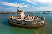 France,Charente-Maritime,Bourcefranc-le-Chapus,Fort Louvois,the construction of Fort Louvois or fort Chapus was conducted from 1691 to 1694 according to the principles of military architecture redefined by Vauban (aerial view) (aerial view)