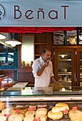 France,Pyrenees Atlantiques,Basque country,Saint Jean de Luz,the covered market,cheese Beñat,supplier of starred chefs