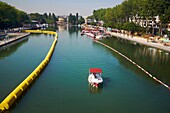 France,Paris,Bassin de la Villette,the largest artificial lake of Paris,Paris Beach,cruise on the canals
