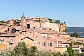 France,Vaucluse,regional natural park of Luberon,Roussillon,labeled the most beautiful villages of France