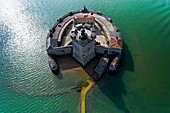 France,Charente-Maritime,Bourcefranc-le-Chapus,Fort Louvois,the construction of Fort Louvois or fort Chapus was conducted from 1691 to 1694 according to the principles of military architecture redefined by Vauban (aerial view) (aerial view)