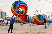 France,Pas de Calais,Opale Coast,Berck sur Mer,Berck sur Mer International Kite Meetings,during 9 days the city welcomes 500 kites from all over the world for one of the most important kite events in the world