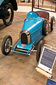 France,Doubs,Montbeliard,Sochaux,the museum of adventure Peugeot pavilion 1905/1918 an electric car for eight year old child made by Bugatti