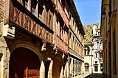 France,Cote d'Or,Dijon,area listed as World Heritage by UNESCO,rue Porte aux Lions,Maillard house in rue des Forges