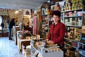 France,Manche,Carentan,L'Atelier,the wartime groceries café,reconstituted by collectors of 1940s military and civilian objects Sylvie and Jean-Marie Caillard,Sylvie Caillard