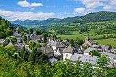Frankreich,Cantal,Regionaler Naturpark der Vulkane der Auvergne,monts du Cantal (Cantal-Berge),vallee de Cheylade (Cheylade-Tal),Dorf Cheylade