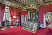 France,Nievre,regional natural park of Morvan,the castle of Bazoches where the Marshal Sebastien lived the Prestre de Vauban,the large gallery the bed of Vauban