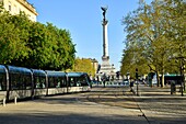 France,Gironde,Bordeaux,area classified World Heritage,Quinconces district,Quinconces square and the Monument of the Girondins