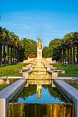 France,Paris,along the GR® Paris 2024 (or GR75),metropolitan long-distance hiking trail created in support of Paris bid for the 2024 Olympic Games,Bel-Air district,Veterans of Indochina Square,Place Edouard-Renard,Porte Dorée fountain overhung by a statue of Athena