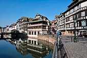 France,Bas Rhin,Strasbourg,old town listed as World Heritage by UNESCO,the Petite France District with Timbered house