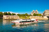 France,Paris,area listed as World Heritage by UNESCO,Notre Dame de Paris,and a fly boat