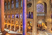 Frankreich,Paris,Weltkulturerbe der UNESCO,Stadtinsel,das Kirchenschiff der Kathedrale Notre-Dame