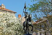 Frankreich,Meurthe et Moselle,Nancy,Equiidan-Statue von Jeanne d'Arc auf dem Jeanne d'Arc-Platz