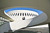 France,Seine Maritime,Le Havre,city rebuilt by Auguste Perret listed as World Heritage by UNESCO,space Niemeyer,Little Volcano designed by Oscar Niemeyer,library