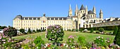 France,Calvados,Caen,the city hall in the Abbaye aux Hommes (Men Abbey) and Saint Etienne abbey church