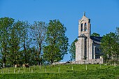 France,Lozere,Aubrac Regional Nature Park,Marchastel,the Saint Pierre church