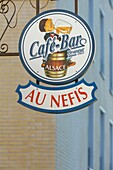 Frankreich,Meurthe et Moselle,Nancy,Schild eines Cafés