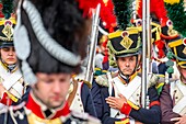 France,Seine et Marne,castle of Fontainebleau,historical reconstruction of the stay of Napoleon 1st and Josephine in 1809