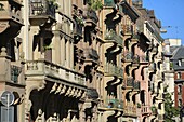 Frankreich,Bas Rhin,Straßburg,Viertel der Neustadt aus der deutschen Zeit von der UNESCO zum Weltkulturerbe erklärt,Fassaden in der Neustadt
