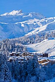 Frankreich,Savoie,Valmorel,Massiv der Vanoise,Tarentaise-Tal,Blick auf den Cheval Noir (2832m)