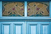 France,Meurthe et Moselle,Nancy,detail of a door in Art Nouveau style