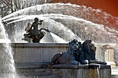France,Bouches du Rhone,Aix en Provence,the Rotonda square and fountain,La Rotonde fountain