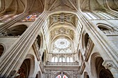 France,Oise,Senlis,Notre Dame cathedral of Senlis,roman catholic gothic architecture