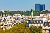Frankreich,Paris,die Säule der Bastille und die Türme des Mercurial