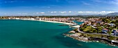 France,Pyrenees Atlantiques,Basque country,bay of Saint Jean de Luz (aerial view)