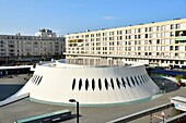 France,Seine Maritime,Le Havre,city rebuilt by Auguste Perret listed as World Heritage by UNESCO,space Niemeyer,Little Volcano designed by Oscar Niemeyer,library