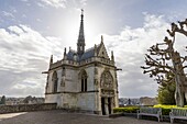 Frankreich,Indre et Loire,Loire-Tal, von der UNESCO zum Weltkulturerbe erklärt,Amboise,Schloss Amboise,Kapelle Saint Hubert, wo Leonardo da Vinci begraben ist
