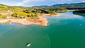 France,Ariege,Lake Montbel (aerial view)