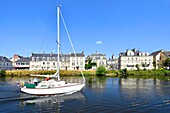 Frankreich,Calvados,Caen,Canal de Caen à la mer (Kanal von Caen zum Meer) und Abbaye aux Dames (Abtei der Frauen)