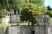 France,Indre et Loire,Loire valley listed as World Heritage by UNESCO,Amboise,Mini-Chateau Park,model of Amboise castle