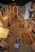 France,Haut Rhin,Colmar,Hansi Village & Museum at 28 rue des Têtes in Colmar,We find all the atmosphere scenes designed by Jean Jacques Waltz said Hansi