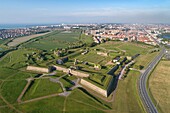 France,Pas-de-Calais,Calais,fort nieulay (aerial view)