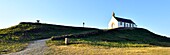 Frankreich,Morbihan,Carnac,Grabhügel (Tumulus) und Kapelle Saint Michel